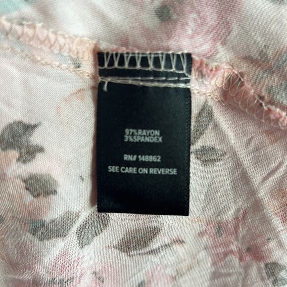 Torrid Babydoll Stretch Challis Dolman Sleeve Tunic Top Floral Pink Boho 1X - Picture 10 of 13